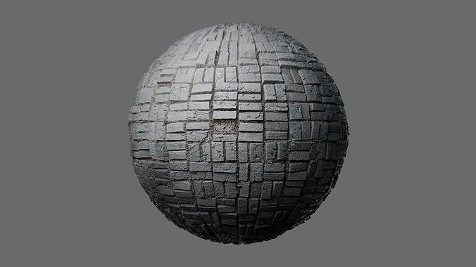 Brick Tile Stone Pavers Seamless PBR Material Texture