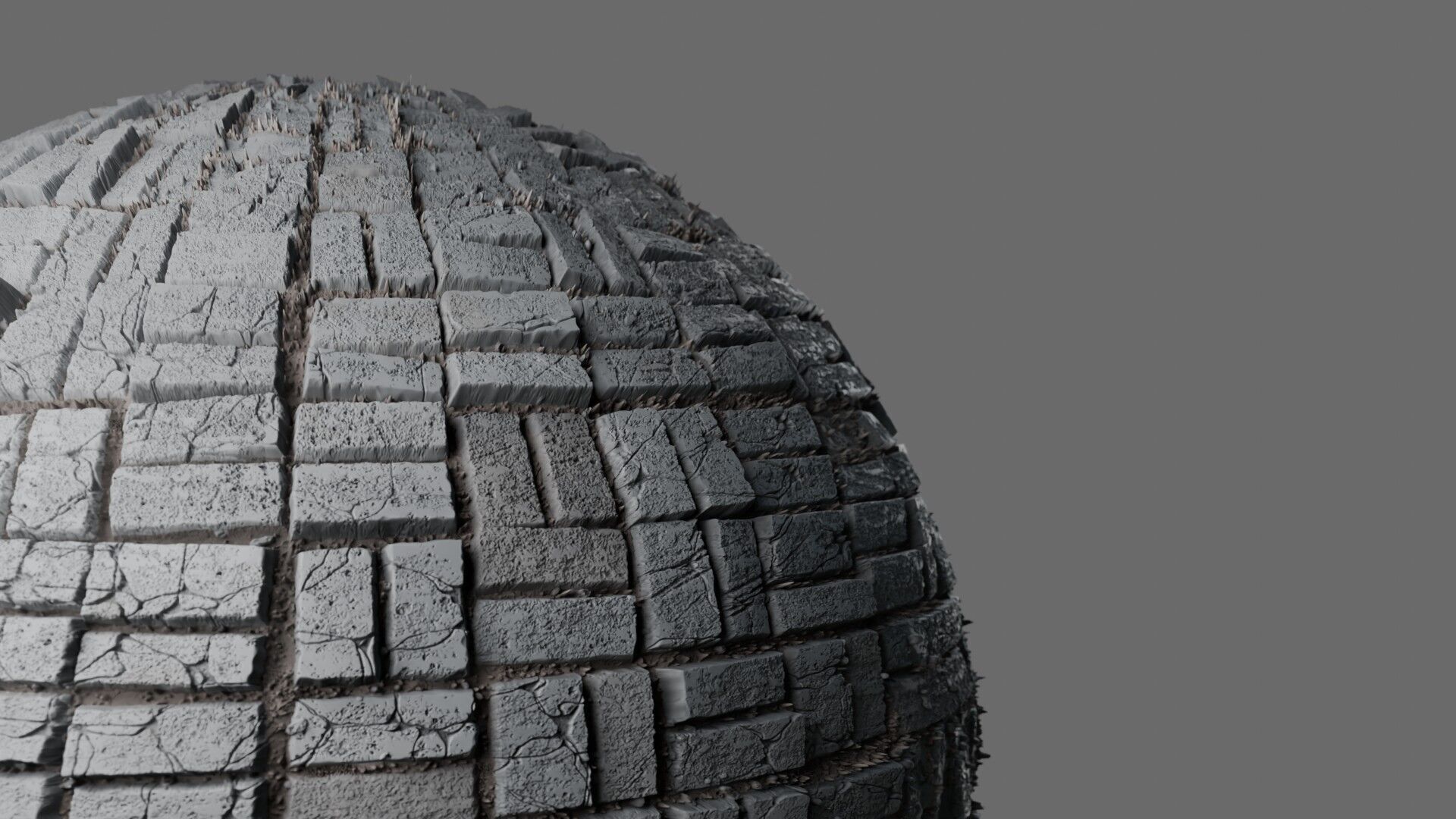 Brick Tile Stone Pavers Seamless PBR Material Texture_5