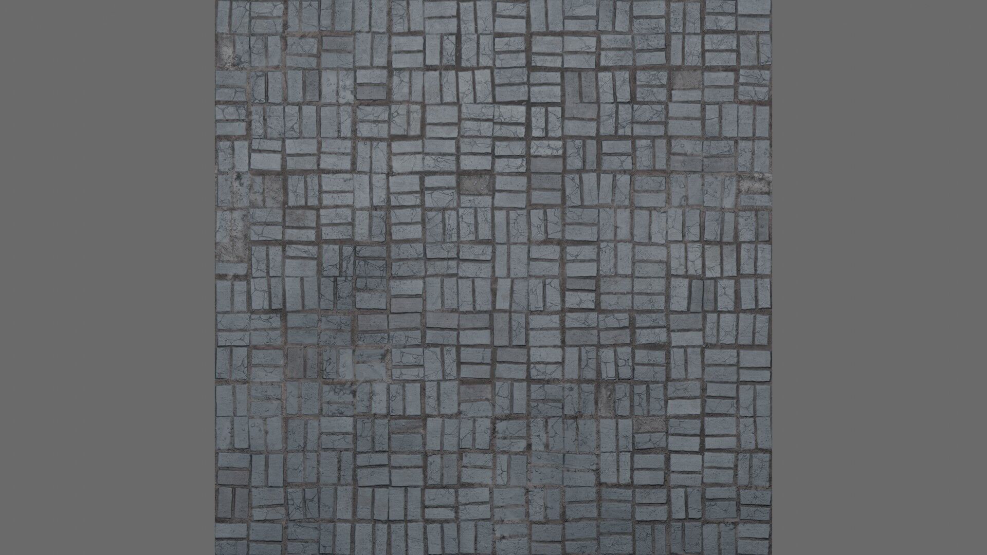 Brick Tile Stone Pavers Seamless PBR Material Texture_3