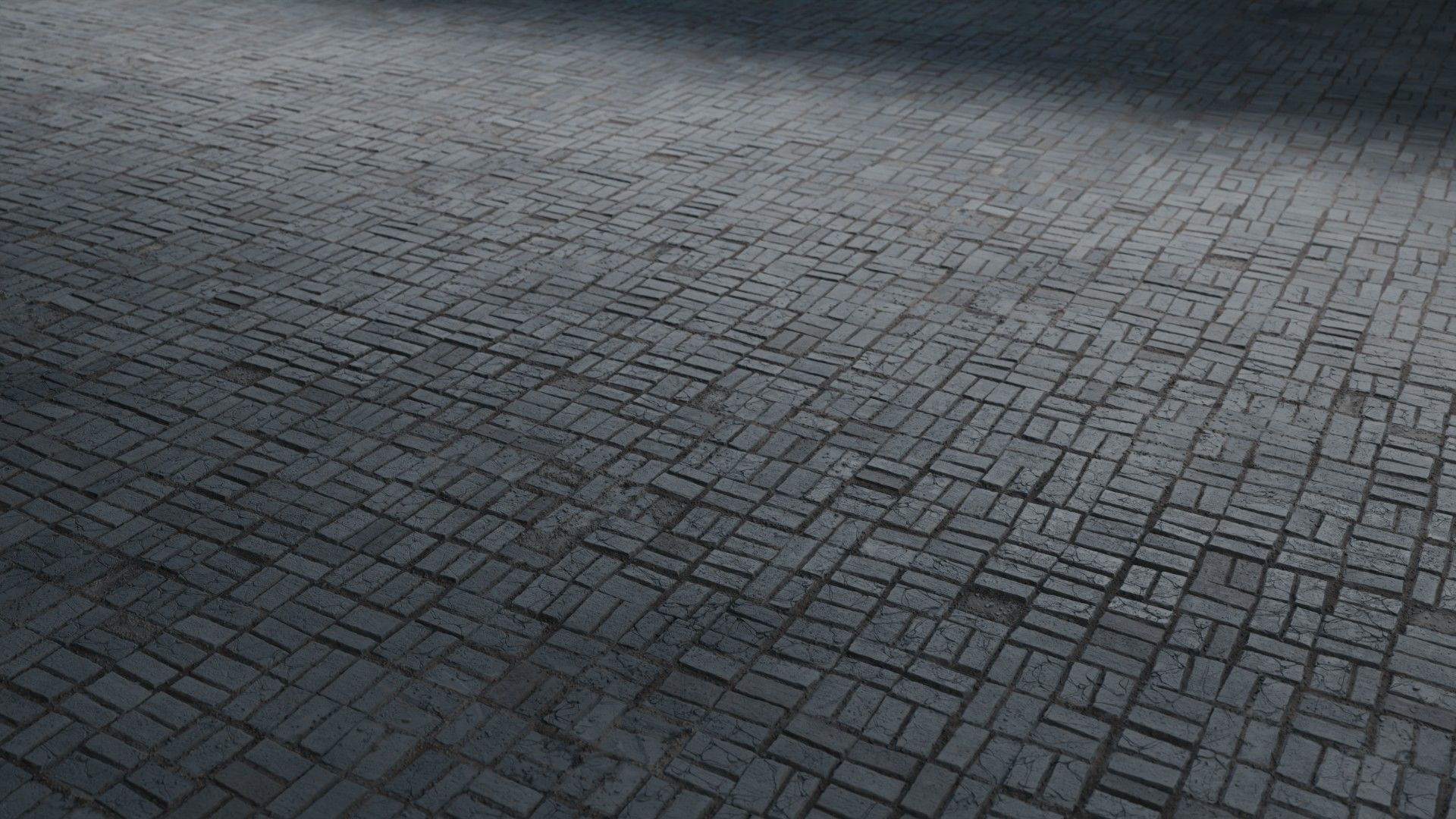 Brick Tile Stone Pavers Seamless PBR Material Texture_1