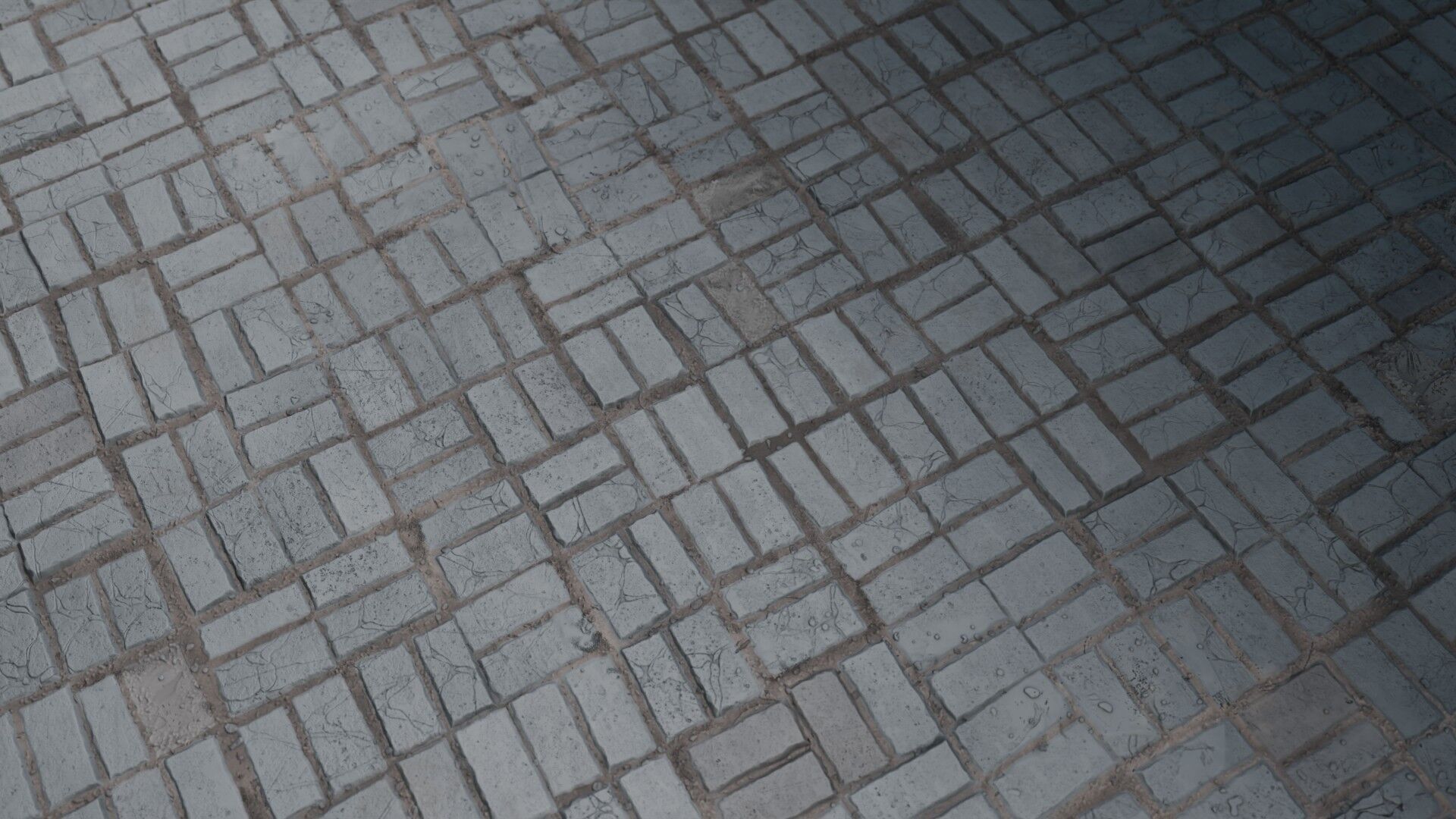 Brick Tile Stone Pavers Seamless PBR Material Texture_2