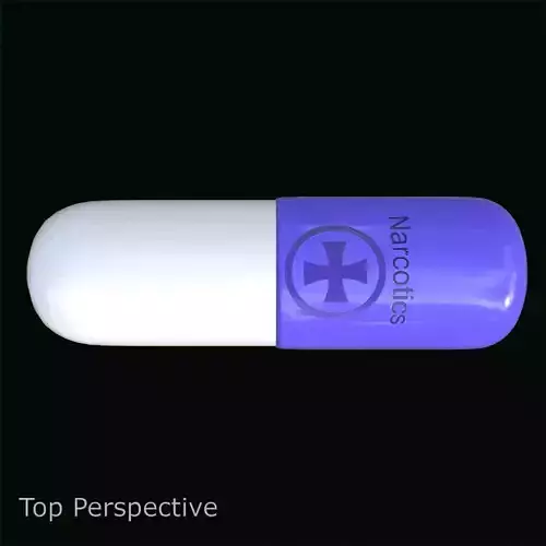 Narcotics Medicine Capsule for Simulation and Visualization 3D model