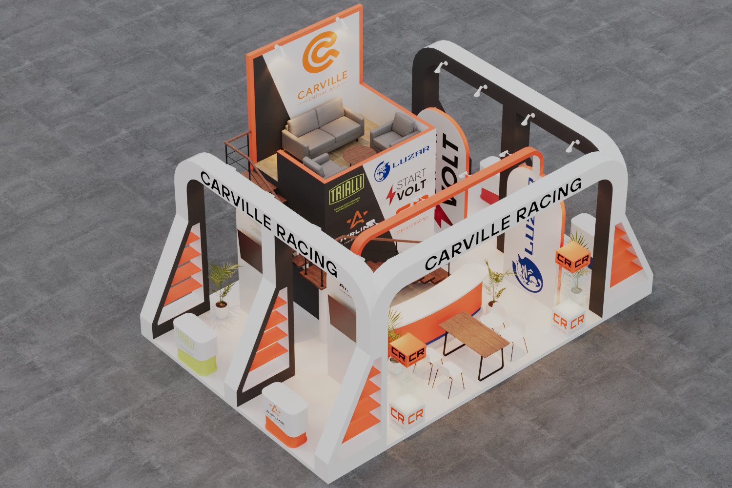 Exhibition Booth Stand Carville 3ds Max Scene Corona Renderer 3D model_6