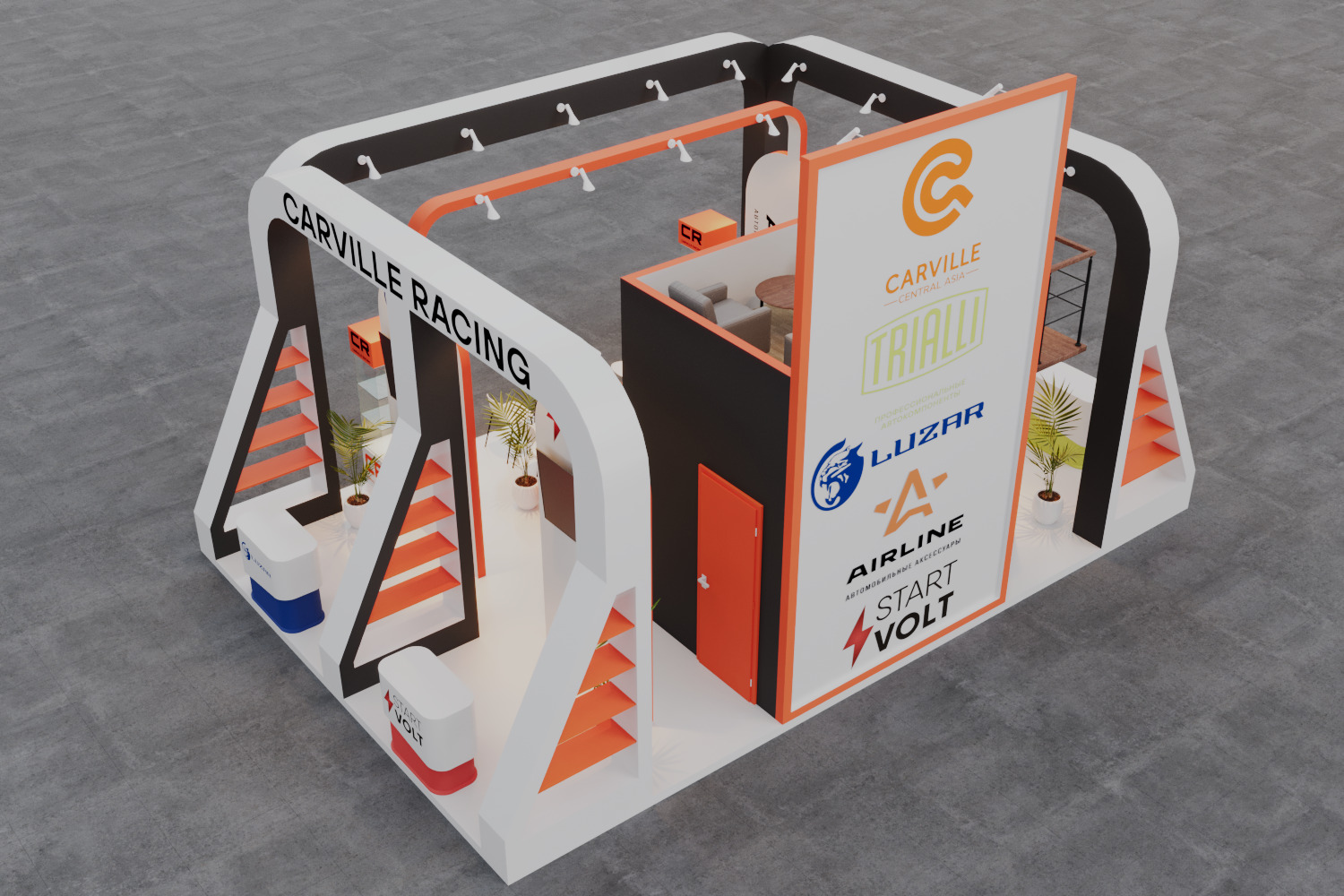 Exhibition Booth Stand Carville 3ds Max Scene Corona Renderer 3D model_4