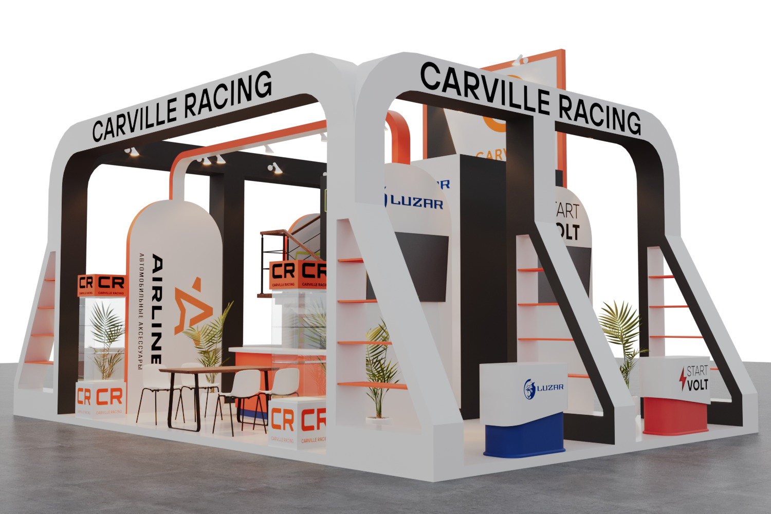 Exhibition Booth Stand Carville 3ds Max Scene Corona Renderer 3D model_1