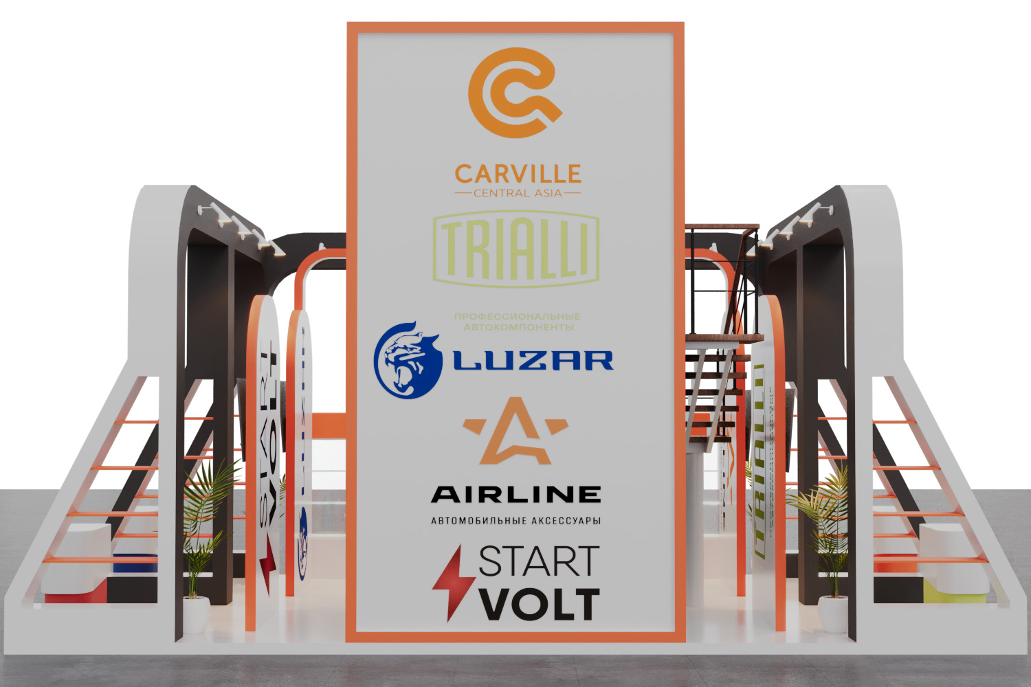 Exhibition Booth Stand Carville 3ds Max Scene Corona Renderer 3D model_5