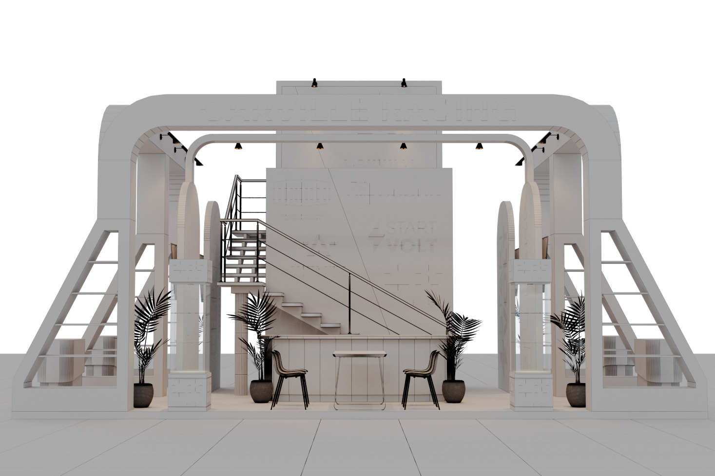 Exhibition Booth Stand Carville 3ds Max Scene Corona Renderer 3D model_9