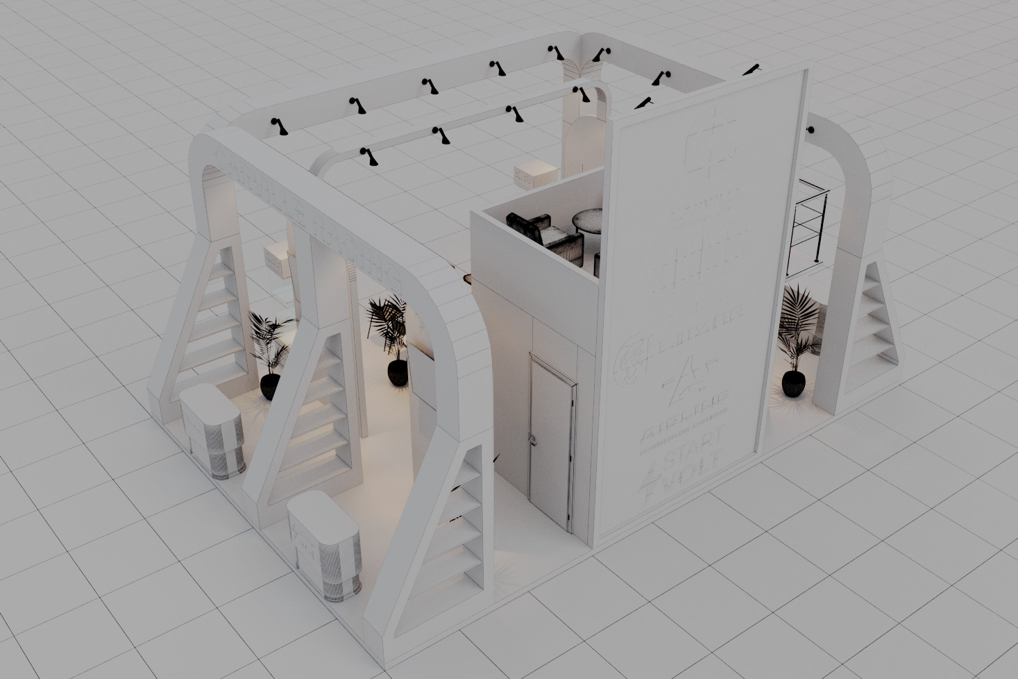 Exhibition Booth Stand Carville 3ds Max Scene Corona Renderer 3D model_13