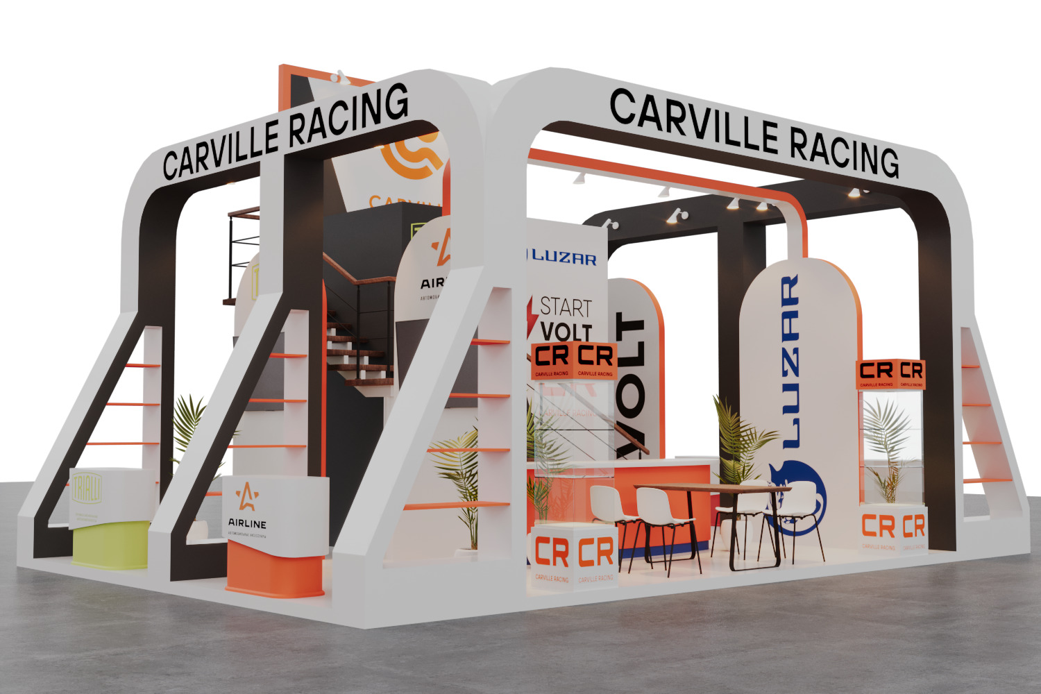 Exhibition Booth Stand Carville 3ds Max Scene Corona Renderer 3D model_2