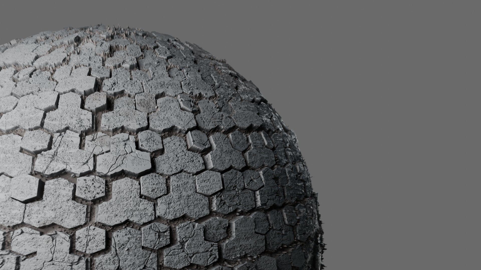 Hex Stone Pavers Seamless PBR Material Texture_5