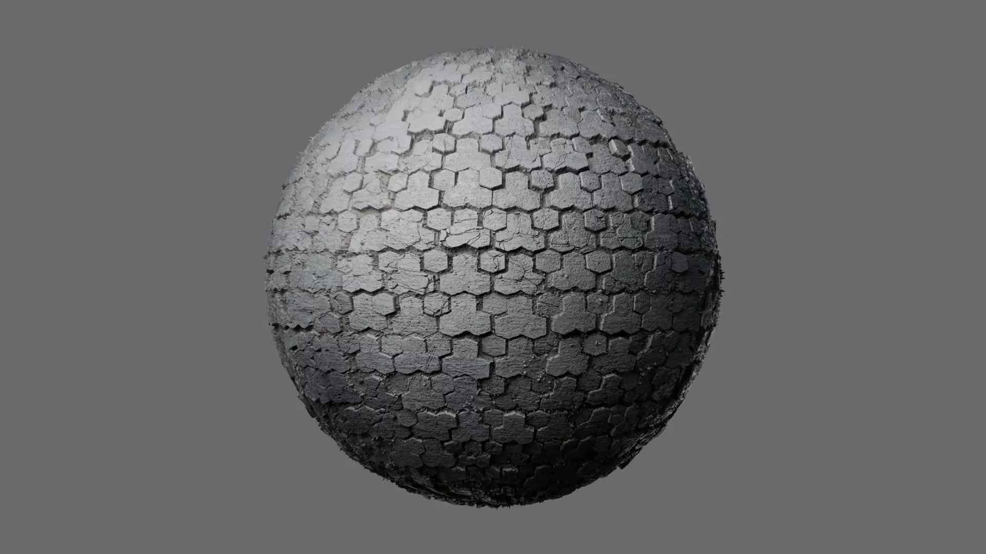 Hex Stone Pavers Seamless PBR Material Texture_0