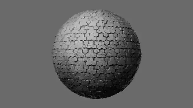 Hex Stone Pavers Seamless PBR Material Texture