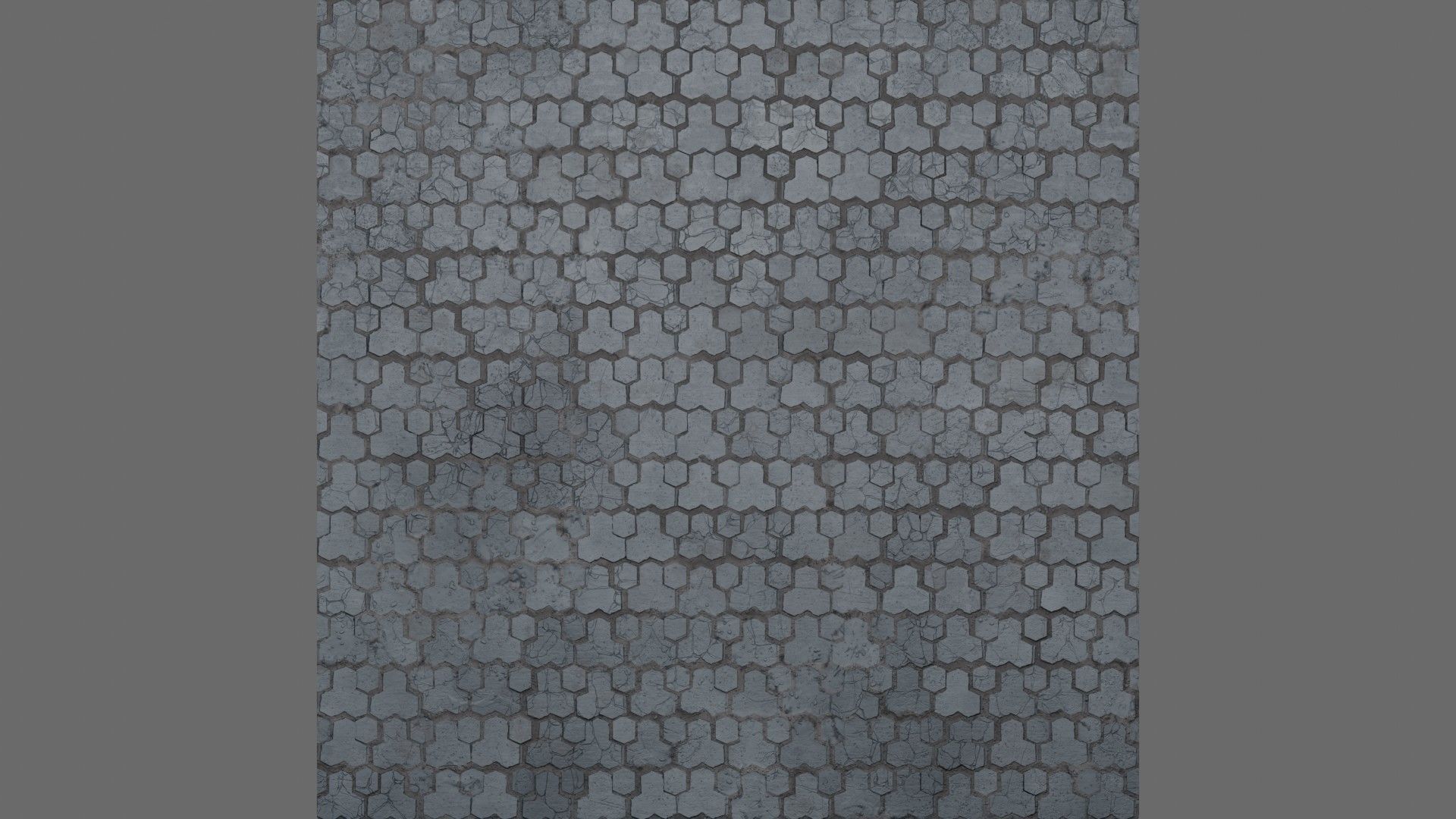 Hex Stone Pavers Seamless PBR Material Texture_4