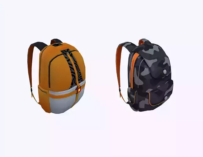 Backpack 3D Model Set 01