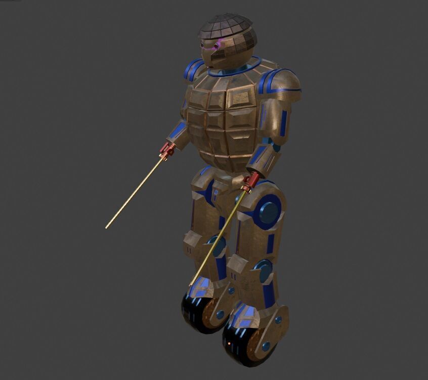 Sci-Fi Robot Enemy 005 Low-poly 3D model_1