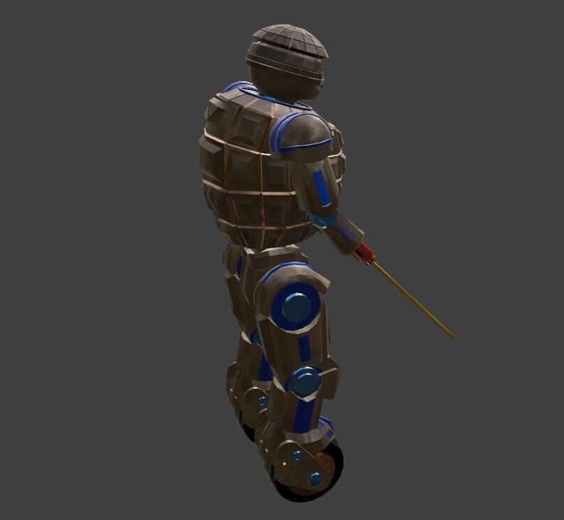 Sci-Fi Robot Enemy 005 Low-poly 3D model_4