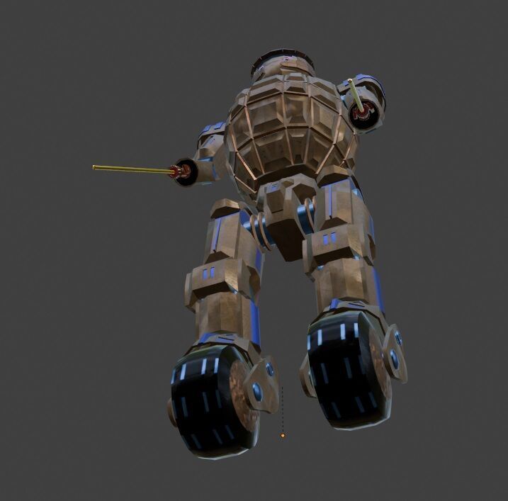 Sci-Fi Robot Enemy 005 Low-poly 3D model_7