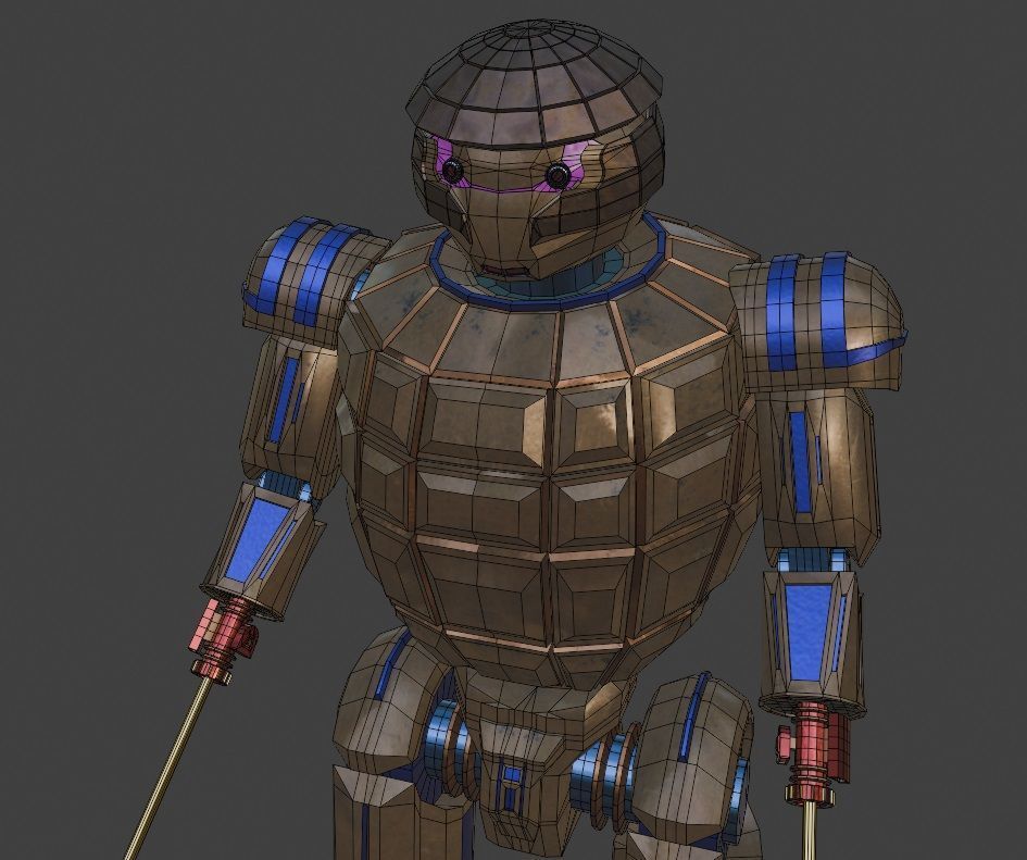Sci-Fi Robot Enemy 005 Low-poly 3D model_8