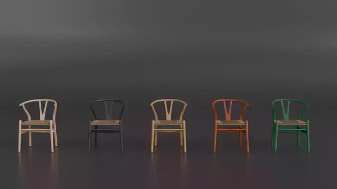 Wishbone Chair 3D Model Classic Scandinavian Design