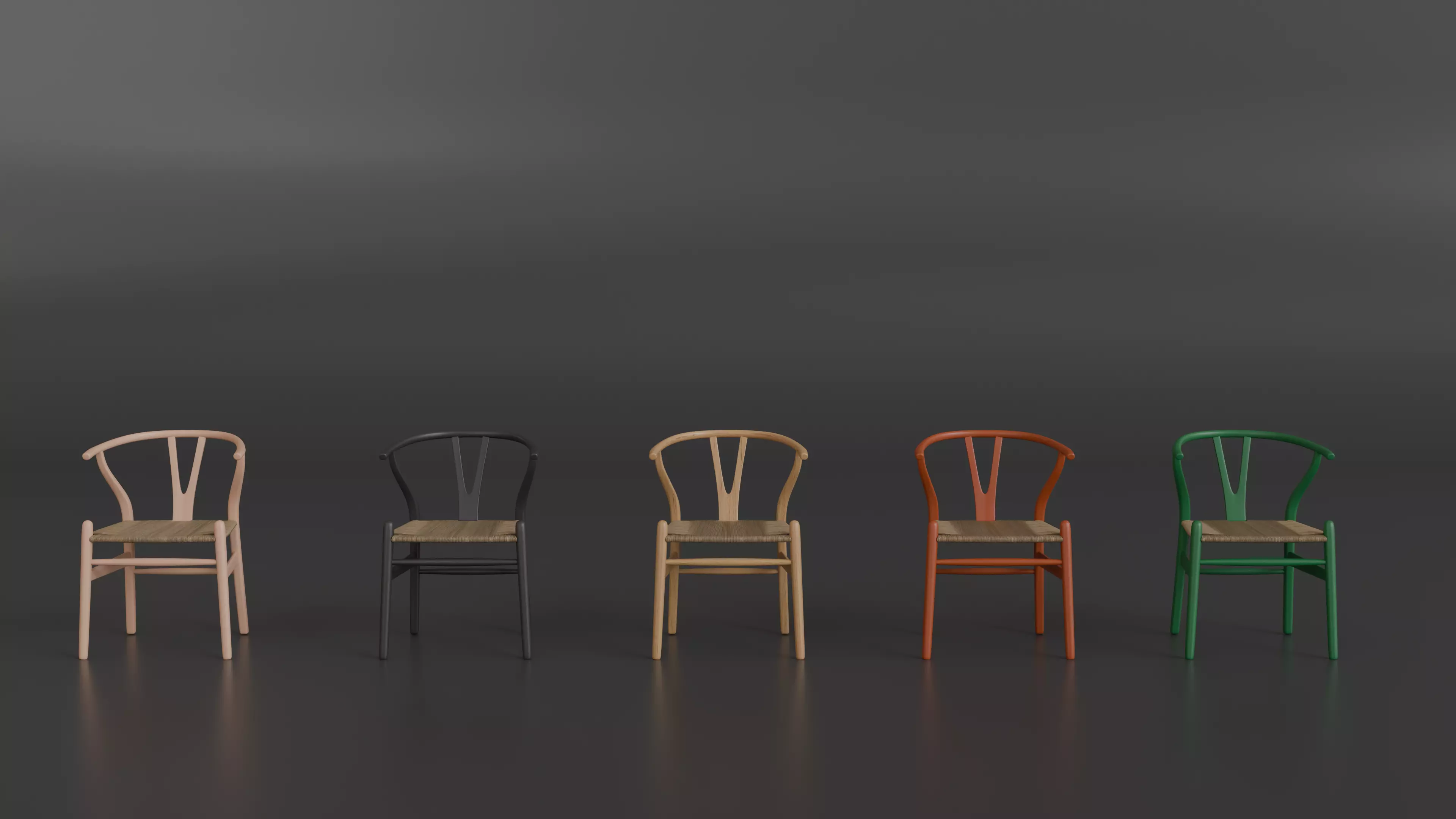 Wishbone Chair 3D Model Classic Scandinavian Design 3D model