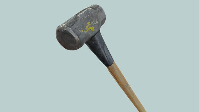 Rusty Sledge Hammer Low-poly 3D model