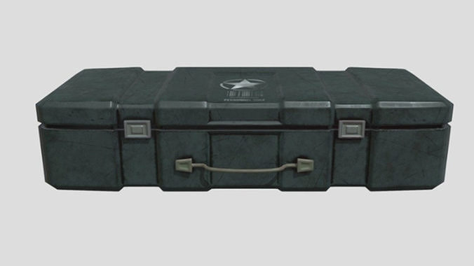 Weapon Crate Low-poly 3D model