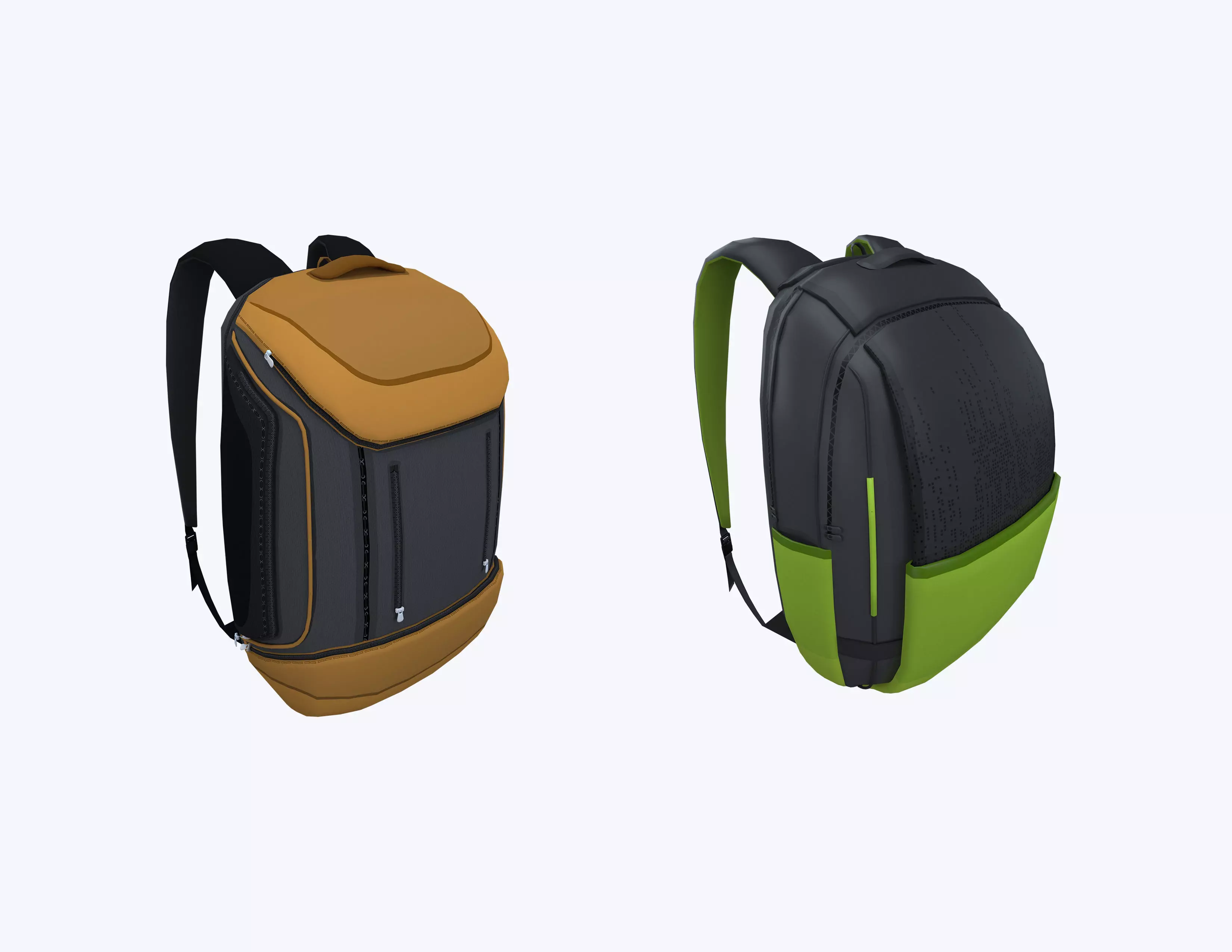 Backpack 3D Model Set 02 3D Model Collection_0