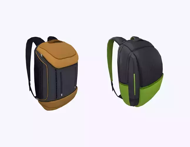 Backpack 3D Model Set 02