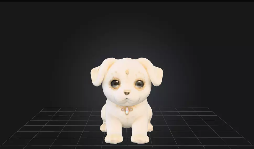 Shiro the plushie 3D model_0