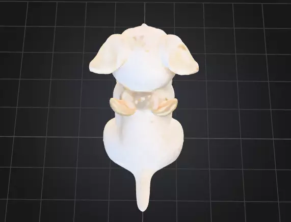Shiro the plushie 3D model_3