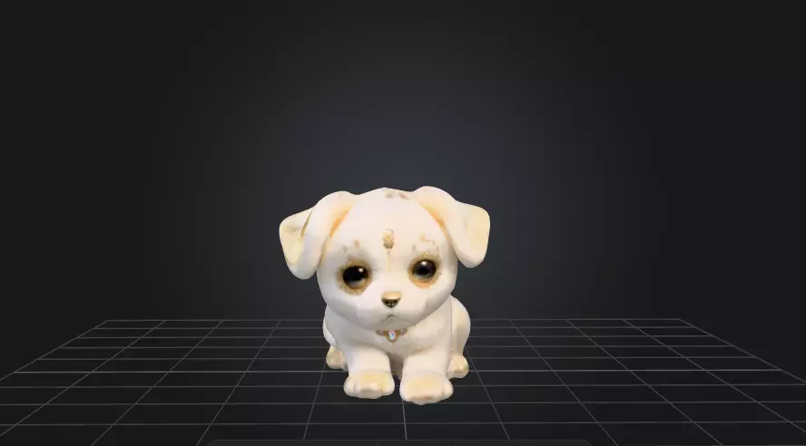 Shiro the plushie 3D model_4