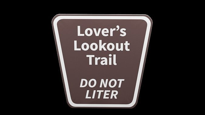 Street Sign Trapezoid Low-poly 3D model