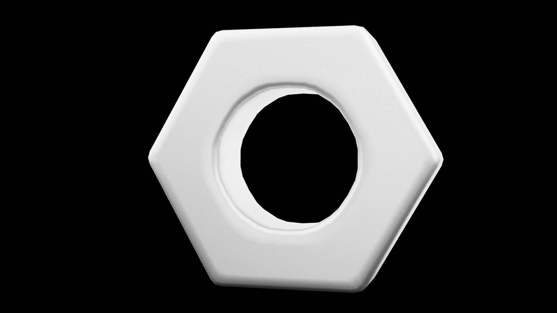 Hardware Nut Low-poly 3D model_6