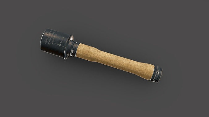 M24 Stick Grenade Low-poly 3D model