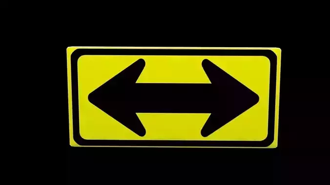 Street Sign Rectangle Double Wide