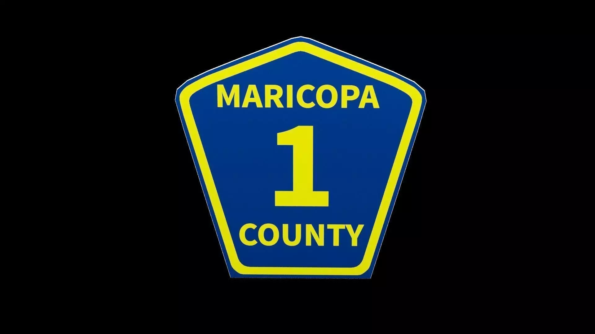 Street Sign County Road Low-poly 3D model