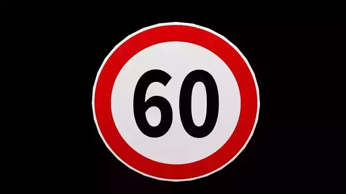 Street Speed Sign Circle