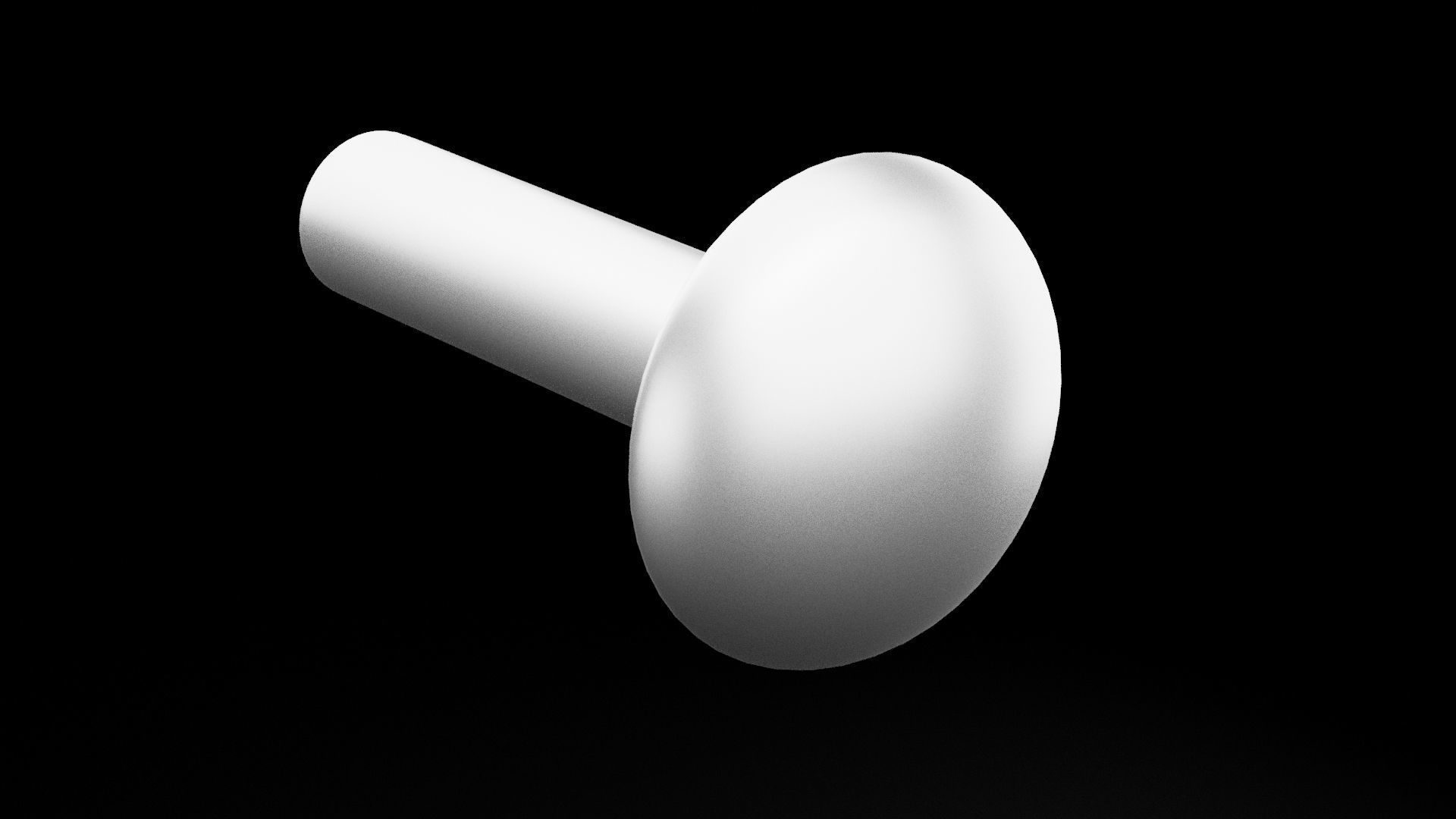 Hardware Carriage Bolt Low-poly 3D model_4