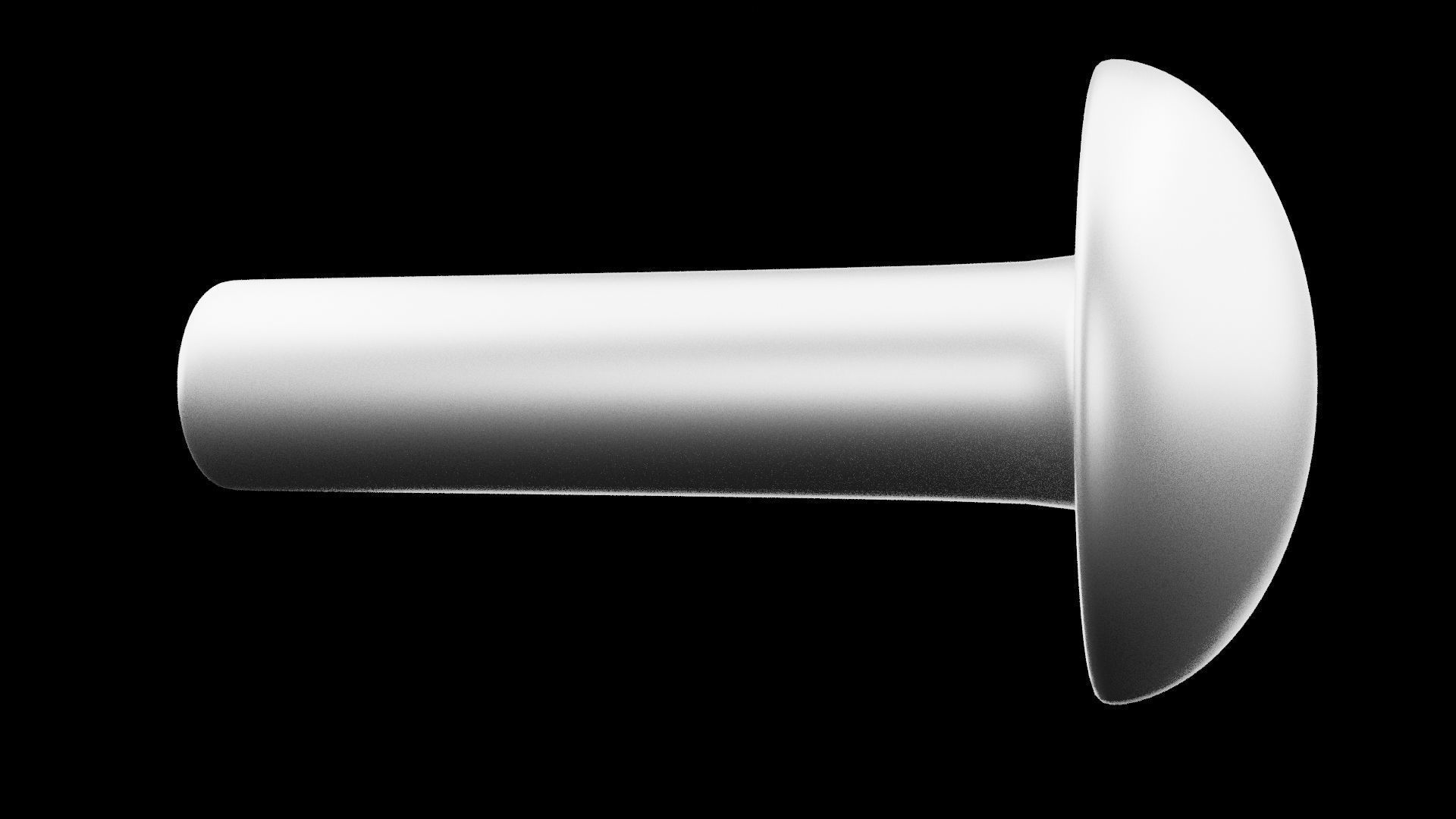 Hardware Carriage Bolt Low-poly 3D model_6