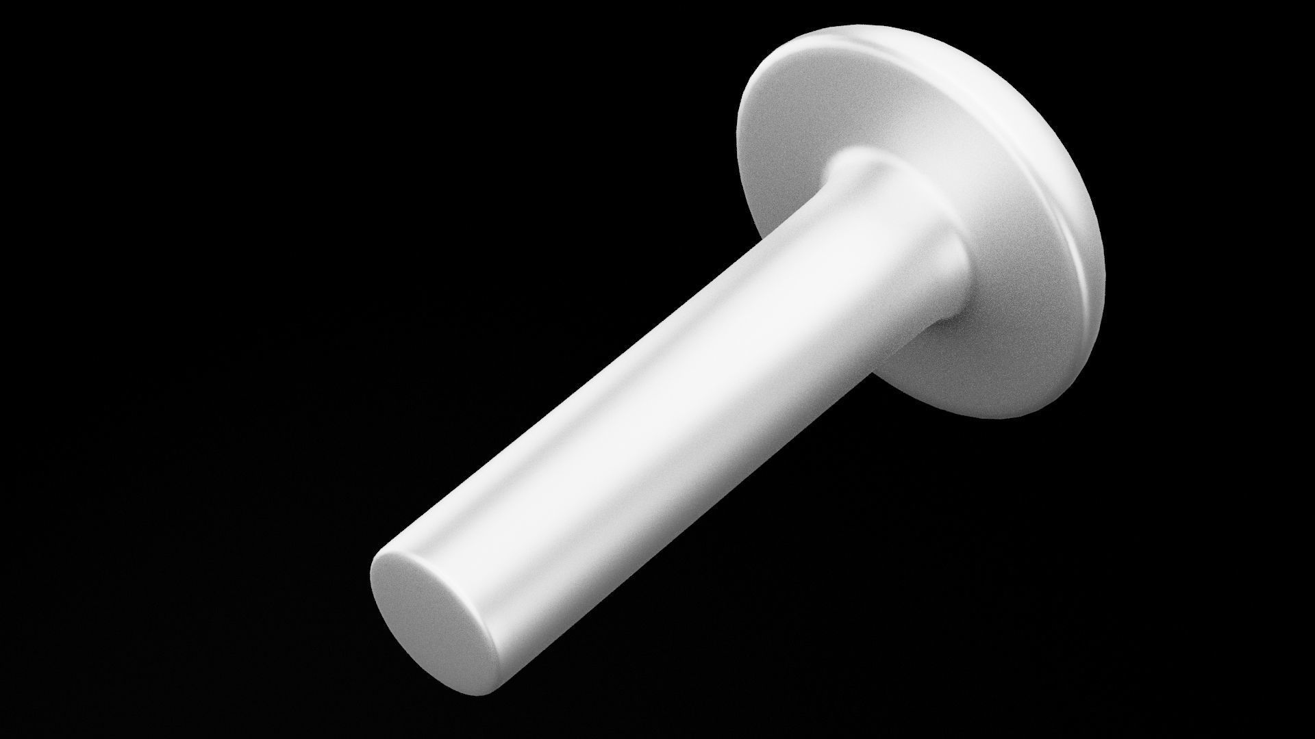 Hardware Carriage Bolt Low-poly 3D model_1