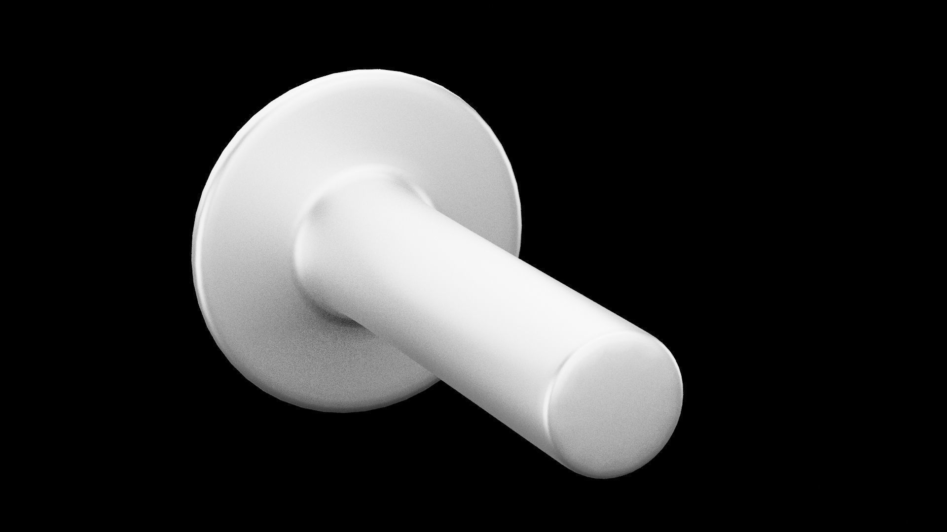 Hardware Carriage Bolt Low-poly 3D model_3