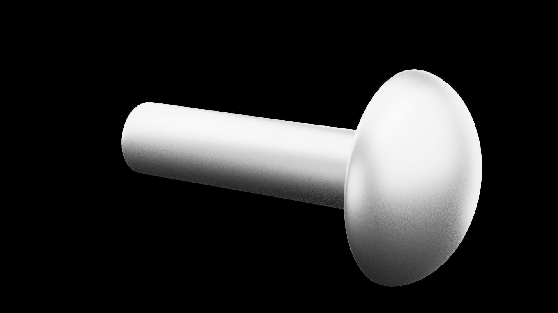 Hardware Carriage Bolt Low-poly 3D model_2