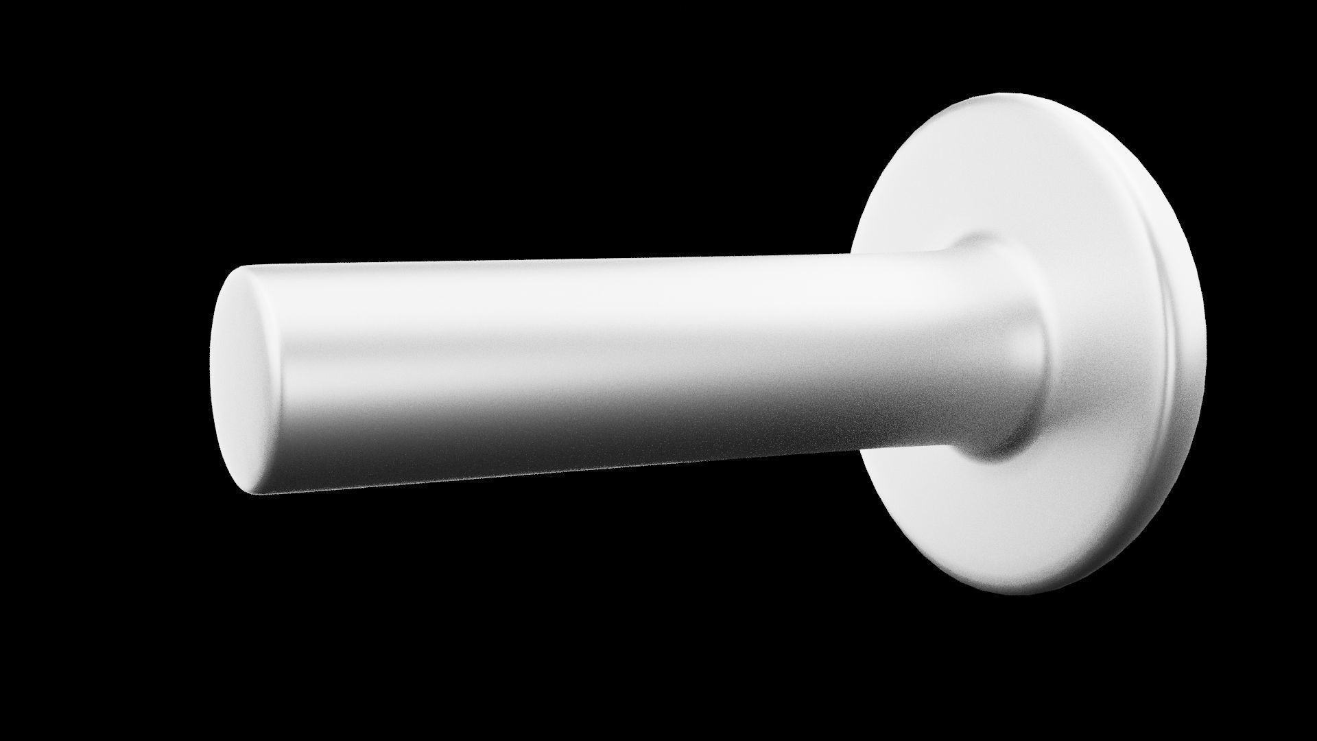 Hardware Carriage Bolt Low-poly 3D model_5