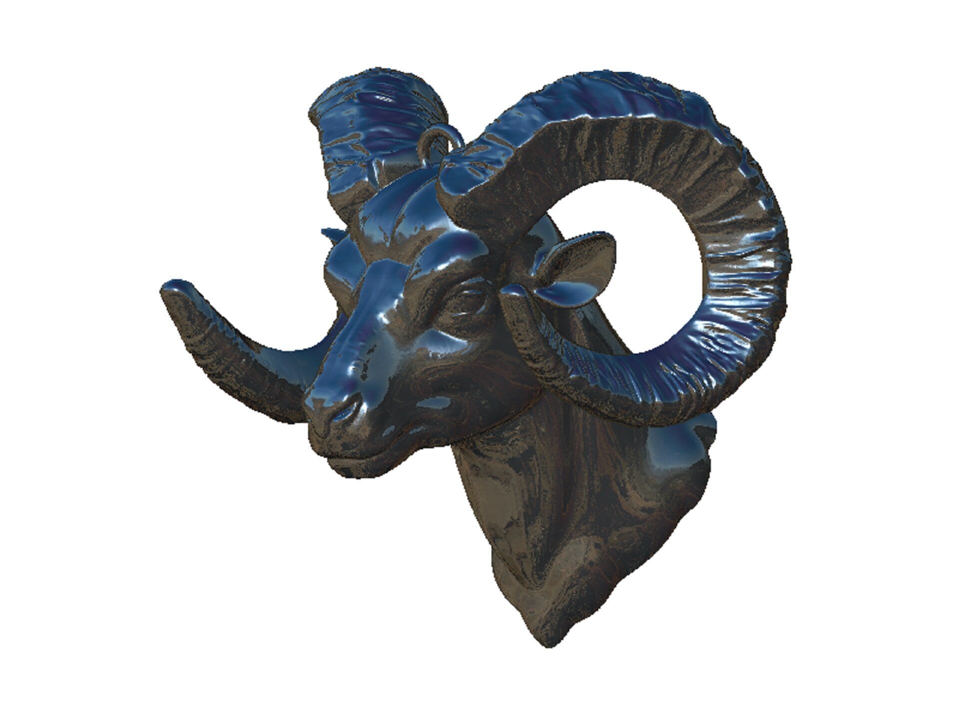ram head 3D print model_7
