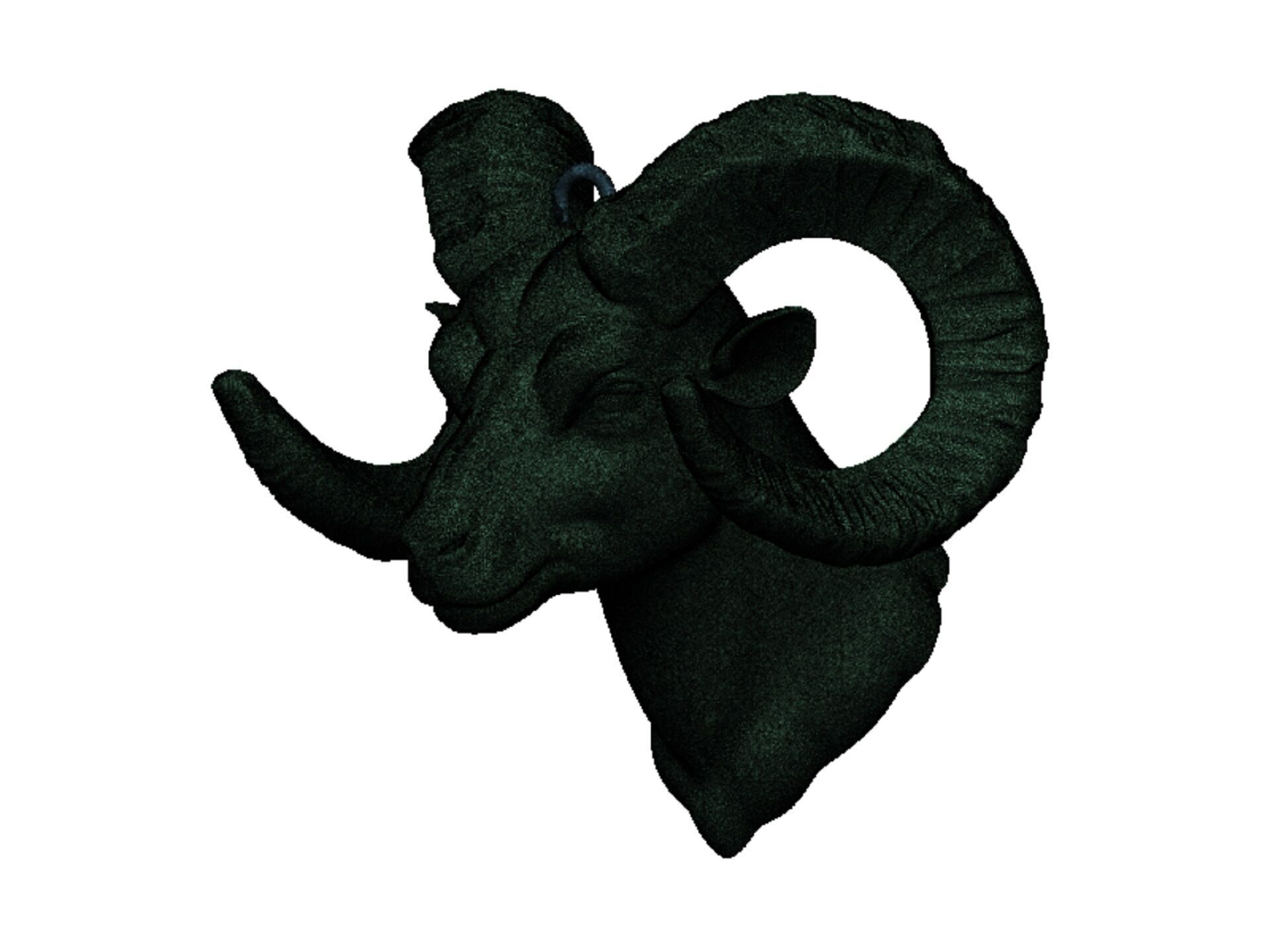ram head 3D print model_10