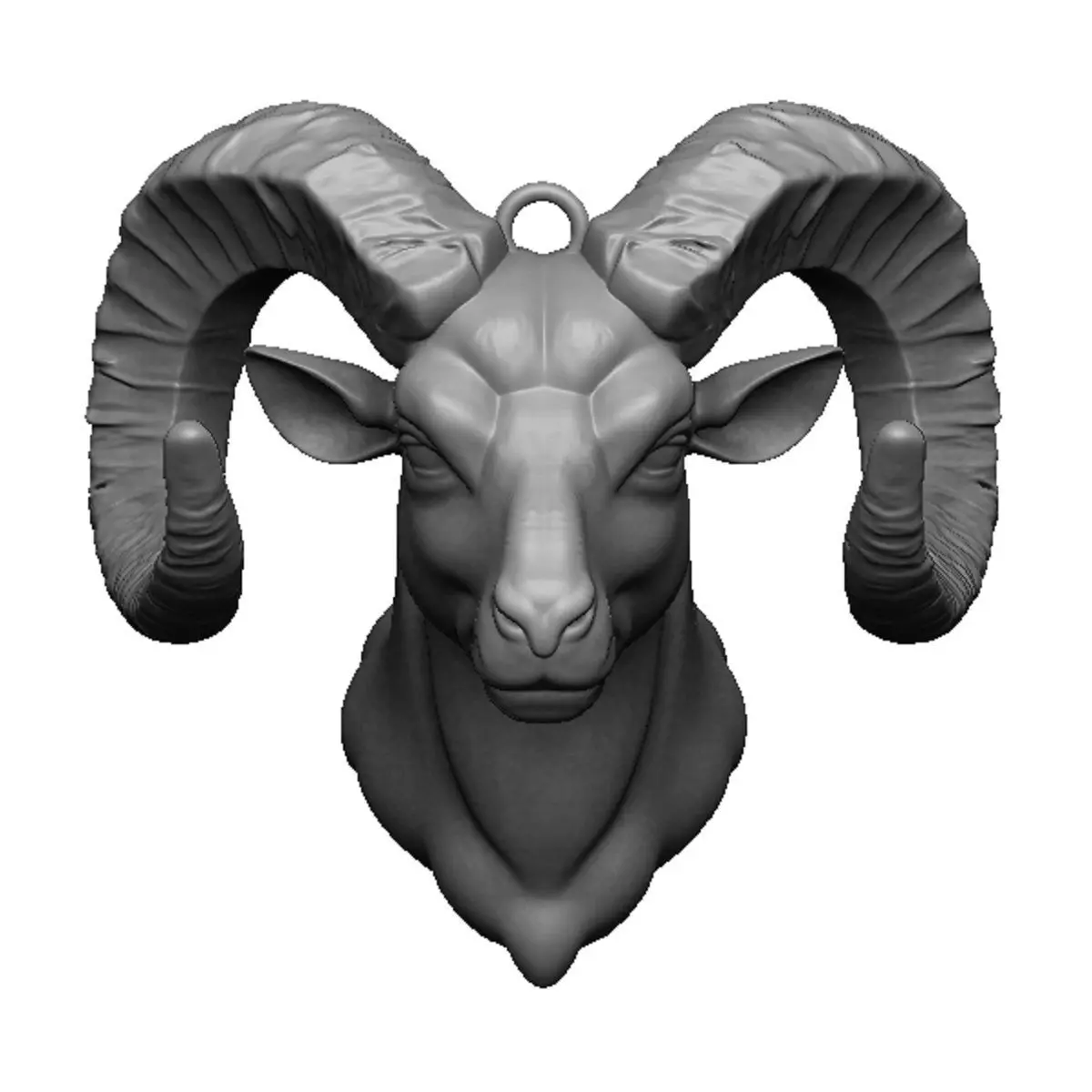 ram head 3D print model_0