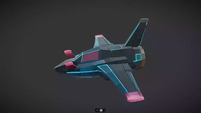 Spacecraft Jet aircraft plane 3dmodel 19 3D model