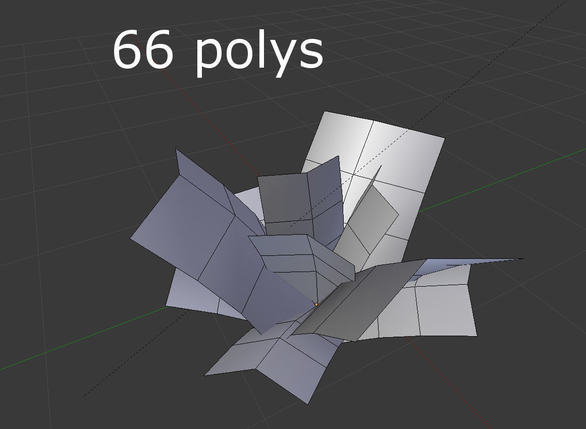 Plant Low-poly 3D model_3