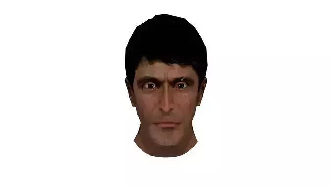 Tony Montana 3D Head Model Scarface Inspired Realistic Face