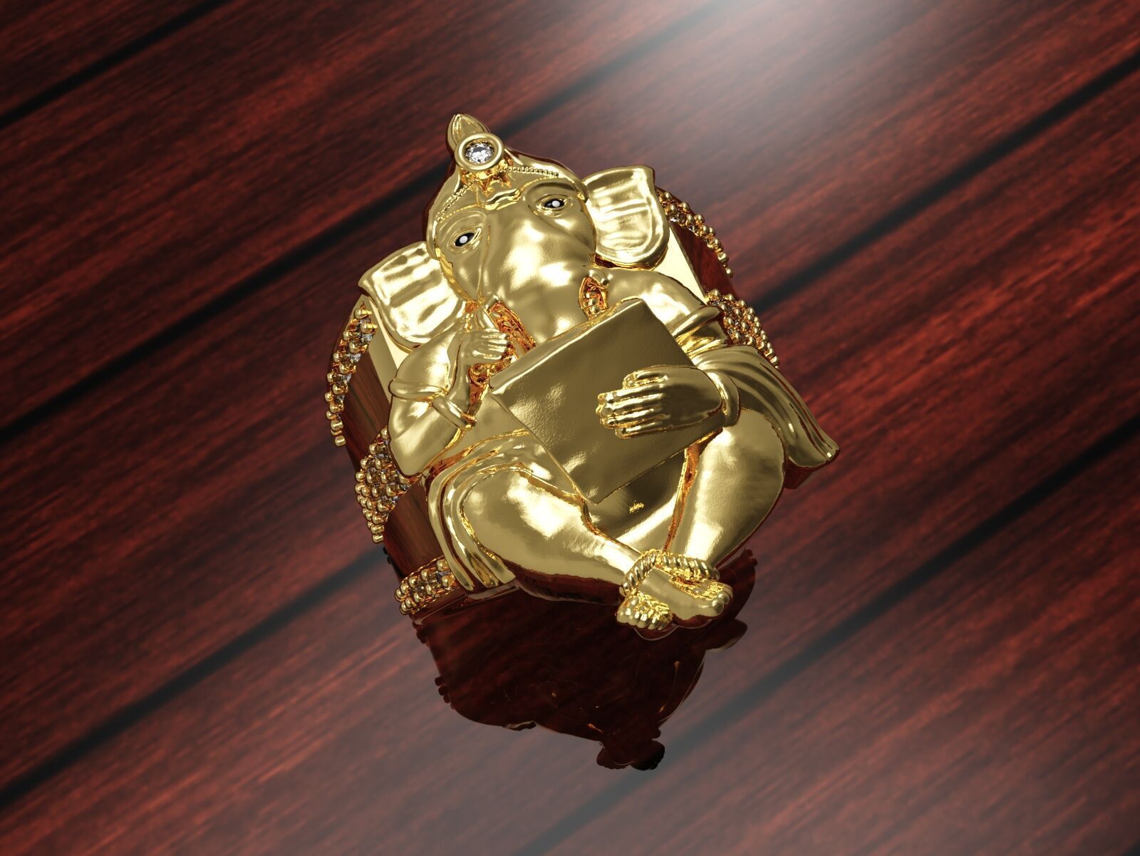 ganesh ring 3D print model_4